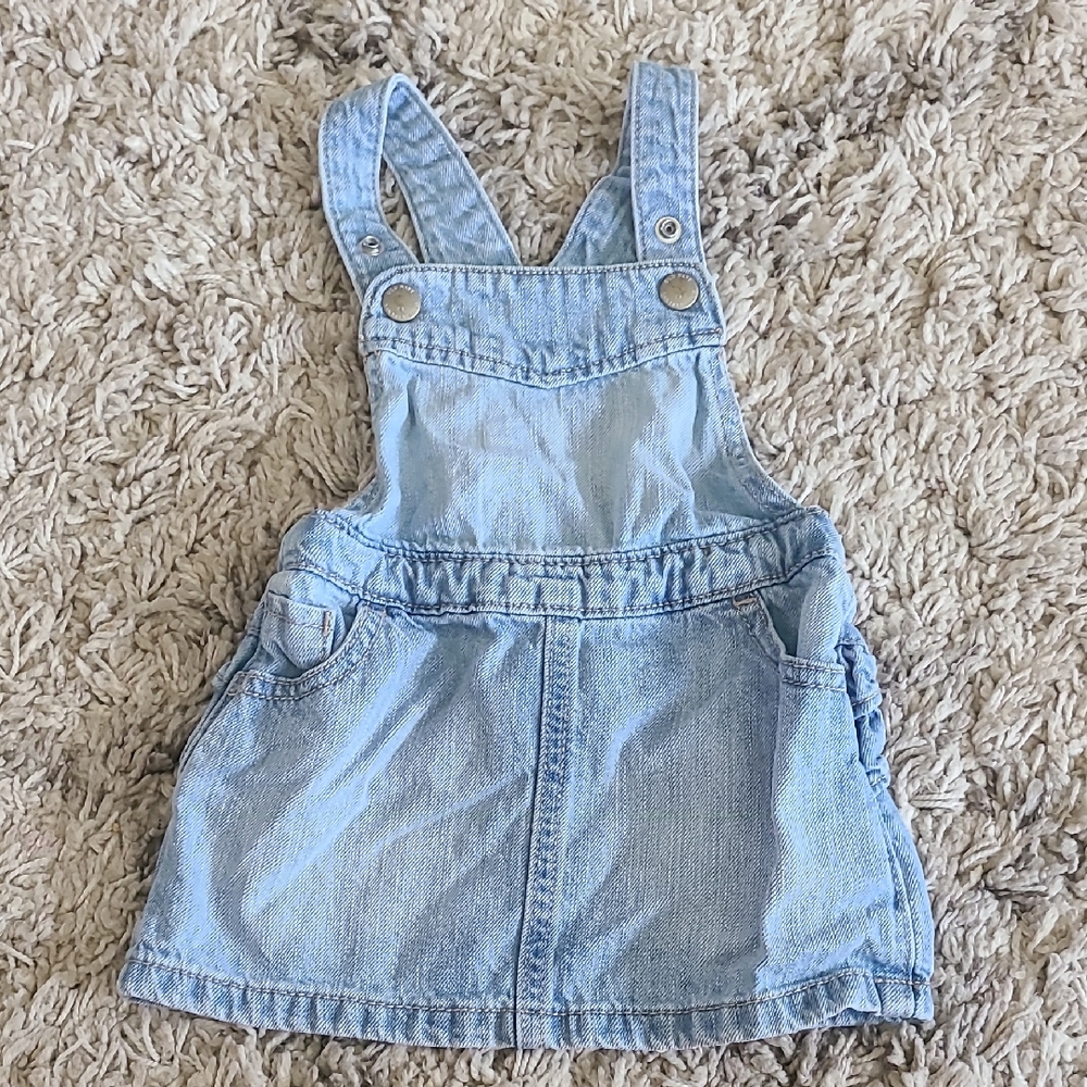 Old Navy Kids Light Blue Denim Overall Dress